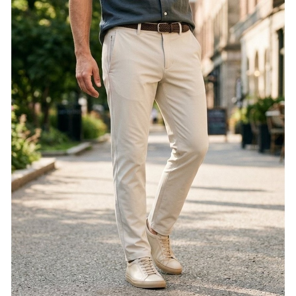 Lululemon Commission Pant Slim Men 33 (35x29) Tan Beige Performance Tech Chino